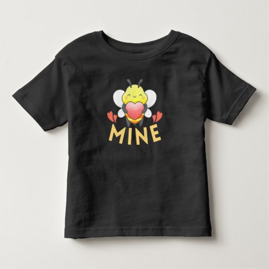 BEE MINE - BE MINE おもしろい VALENTINE DAY トドラーTシャツ (正面)