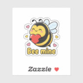 Bee Mine Cute Chubby Bumblebee Valentine Pun  シール (シート)