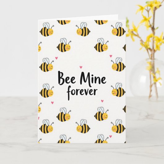 Bee Mine Forever Love Card カード (黄色い花)