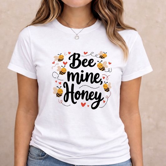 Bee Mine Honey Cute Valentine Gift トライブレンドＴシャツ