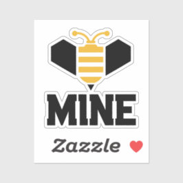 Bee Mine Minimalist Romantic Valentine's Gift シール