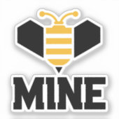 Bee Mine Minimalist Romantic Valentine's Gift シール (正面)