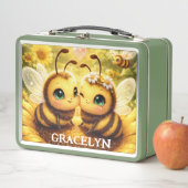BEE MINE on a sunflower. メタルランチボックス (インサイチュ)