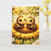 BEE Mine Sunflower カード (黄色い花)