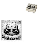 BEE Mine Sunflower ラバースタンプ (押印)