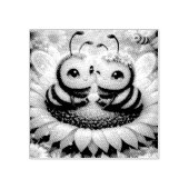 BEE Mine Sunflower ラバースタンプ (インプリント)