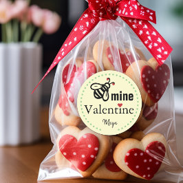Bee Mine Valentineの名前 ラウンドシール