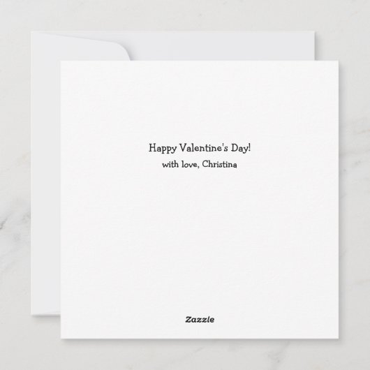 Bee Mine Valentine Flat Card シーズンカード (裏面)