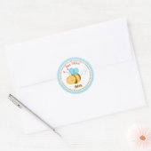 Bee Mine Valentine Stickers (Blue) - Boys Children ラウンドシール (封筒)