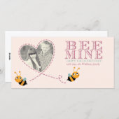 Bee Mine Valentine's Dayフォトカード シーズンカード (正面/裏面)