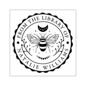 Bee Moonフローラ図書室 ラバースタンプ (インプリント)