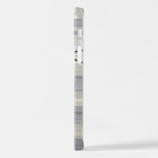 Bee Mosaic Gray Slate Art Case iPhoneケース (左側面)