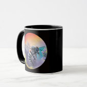 Bee mug. Beautiful colourful bumblebee  マグカップ (正面左)