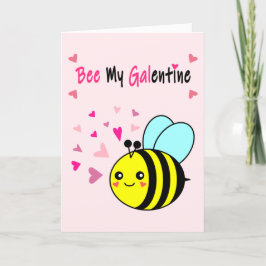 Bee My Galentine Cute Valentine's Day シーズンカード