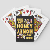 BEE MY HONEY おもしろい CUTE BEE valentinesの日 トランプ (裏面)