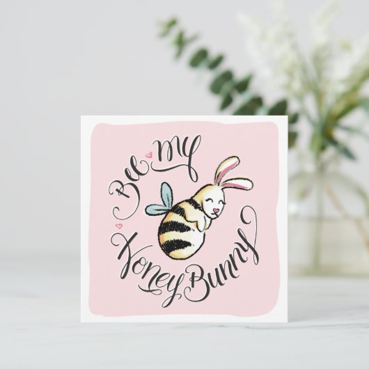 Bee My Honey Bunny Valentine card 案内状 (スタンド正面)