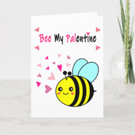 Bee My Palentine Cute Valentine's Day シーズンカード