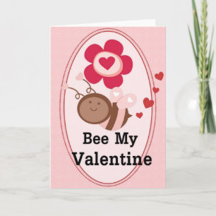 Bee My Valentineのまわりにグリーティングカード シーズンカード