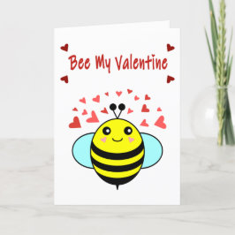 Bee My Valentine – かわいいBee Valentine's Day シーズンカード