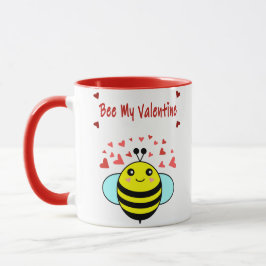 Bee My Valentine – かわいいBee Valentine's Day マグカップ