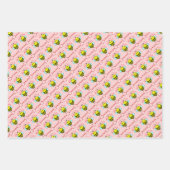 Bee My Valentine – かわいいBee Valentine's Day ラッピングペーパーシート (正面3)