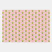 Bee My Valentine – かわいいBee Valentine's Day ラッピングペーパーシート (正面2)