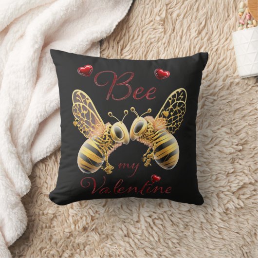 Bee my Valentine クッション (ブランケット)