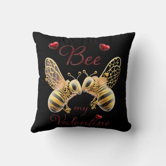 Bee my Valentine クッション (裏面)