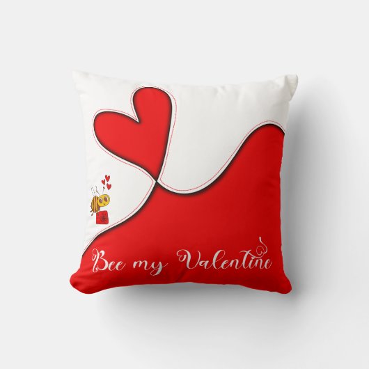 Bee my Valentine クッション (正面)