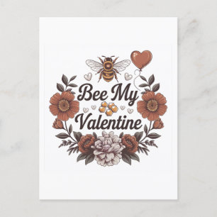 Bee my Valentine ポストカード