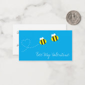Bee My Valentine Card ノートカード (正面/裏面インサイチュ)