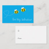 Bee My Valentine Card ノートカード (正面/裏面)