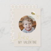 Bee My Valentine Classroomバレンタイン 招待状 (正面/裏面)