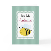 Bee My Valentine, Cute Bee，緑のストライプ