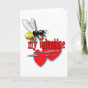 Bee My Valentine Cute Valentine's Day シーズンカード