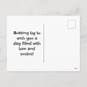 Bee My Valentine Kidカーフレンドリード シーズンポストカード (裏面)