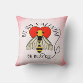 Bee My Valentine Or Buzz Offおもしろい クッション (裏面)