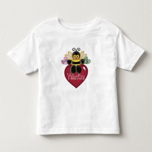 Bee My Valentine Tシャツとギフト トドラーTシャツ (正面)