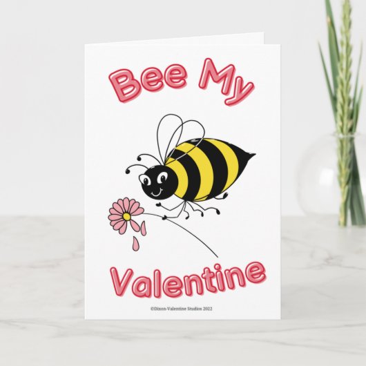 Bee My Valentine's Dayカード カード (正面)