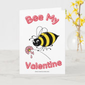 Bee My Valentine's Dayカード カード (黄色い花)