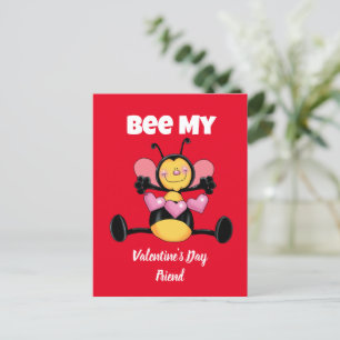 Bee My Valentine's Day Friendはがき シーズンポストカード