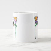 Bee Nフラワーハンドドロードル ジャンボコーヒーマグカップ (正面)