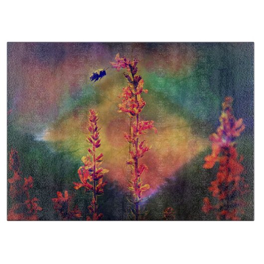 Bee Nワイルドフラワーダイヤモンドカッティングボード カッティングボード (正面)