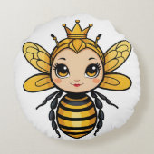Bee NiceまたはBuzz Off - Queen Bee ラウンドクッション (裏面)