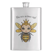 Bee Nice Or Buzz Off - 女王蜂 フラスク (正面)