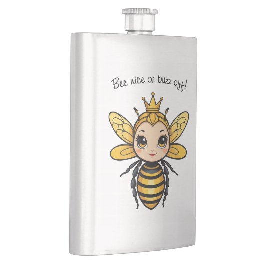 Bee Nice Or Buzz Off - 女王蜂 フラスク (右)