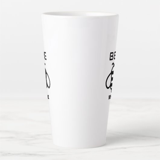 Bee Nice with Minimal Design カフェラテマグ (正面)