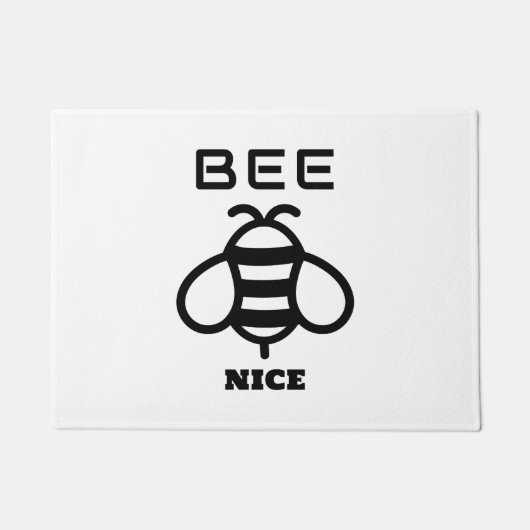 Bee Nice with Minimal Design ドアマット (正面)