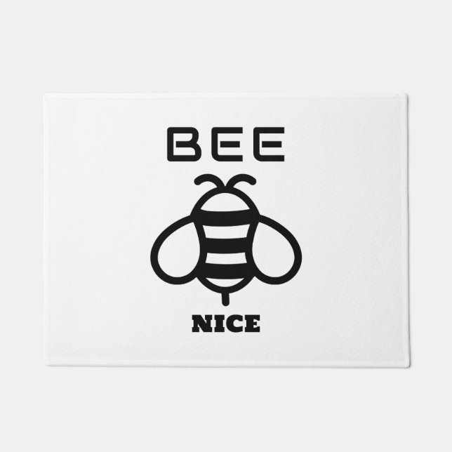 Bee Nice with Minimal Design ドアマット (正面)