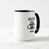 Bee Nice with Minimal Design マグカップ (正面右)